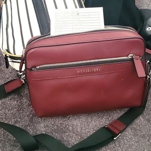 NWT Michael Kors Cooper Utility Crossbody Leather Merlot
